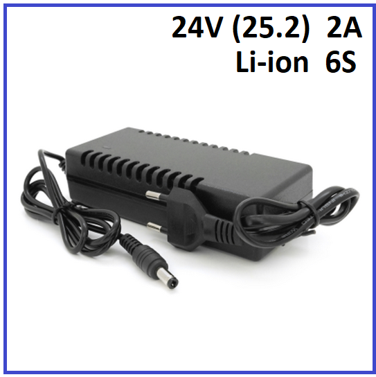 Зарядний пристрій Voltronic для Li-ion 24V (25.2) 6S до 2A штекер 5.5х2.5, фото 1