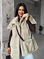 Стильний жіночій   жилетдемісезонний еко-хутро ''Джастін''