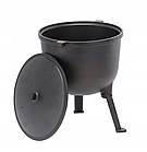 Туристичний чавунний казан 11 л Garden Line на 3 ніжках з кришкою та ручкою для перенесення (Польща), фото 6