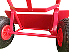 Візок для перевезення вантажів Garden Line 2в1 (Платформний / Млинарка), вантажопідйомність - 200 кг, Червоний (Польща), фото 4