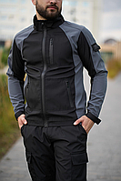 Чоловіча куртка soft shell легка демісезонна практична ветровка для туризму з водо- та вітрозахистом