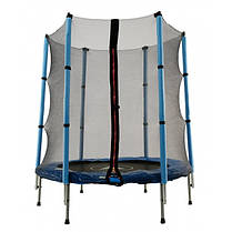 Дитячий батут манеж кімнатний із захисною сіткою Atleto 140 см синій для кімнати квартири вулиці, фото 5