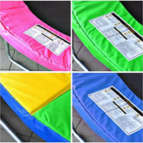 Дитячий спортивний вуличний батут із захисною сіткою і драбиною Atleto 252 см multikolor для дачі вулиці, фото 4