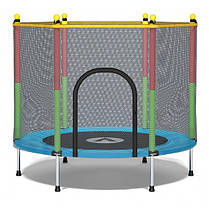 Батут манеж дитячий з сіткою Atleto 140 см синій KRB01, фото 5