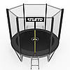 Дитячий спортивний вуличний батут з сіткою і драбинкою 252 см Atleto чорний для будинку дачі вулиці, фото 6