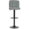 Барний стілець зі спинкою Bonro B-0106 сірий з чорною основою для бару ресторану клубу, фото 8
