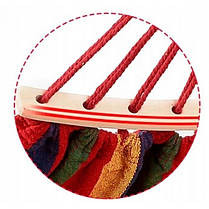 Гамак двомісний підвісний з тканини 270х150 Bonro B-091 червоний + чохол 120 кг, фото 2