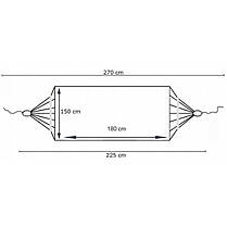 Гамак двомісний підвісний з тканини 270х150 Bonro B-091 червоний + чохол 120 кг, фото 4