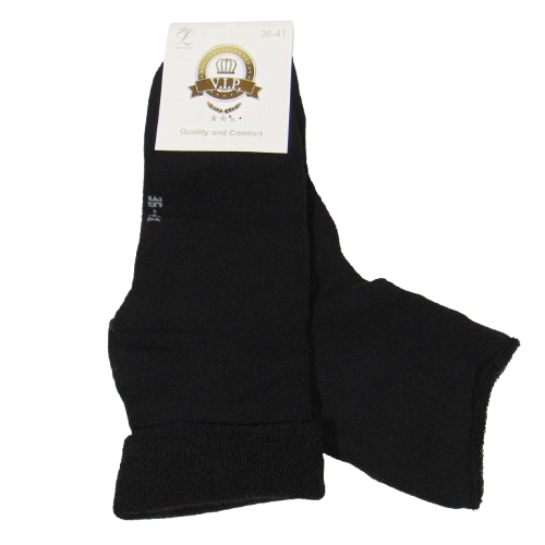 Жіночі теплі шкарпетки без гумки Vip 36-41 чорні Rich Style, фото 1