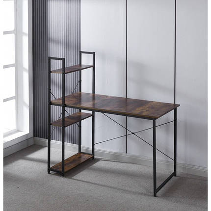 Стіл письмовий металевий лофт з полицею Bonro B-003, фото 1