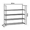 Підлогова Полиця етажерка металева для взуття 4-рівнева Bonro B37 чорна, фото 10