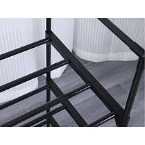 Підлогова Полиця етажерка металева для взуття 4-рівнева Bonro B37 чорна, фото 5