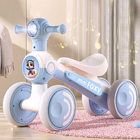 Велобіг чотириколісний блакитний JOY 4-х колісний TR-78933 рама пластик, озвучено українською мовою