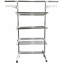 Сушка багатоярусна для одягу органайзер Bonro B01S біла, фото 2