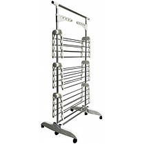 Сушка багатоярусна для одягу органайзер Bonro B01S біла, фото 4