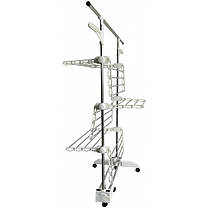 Сушка багатоярусна для одягу органайзер Bonro B01S біла, фото 5