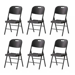 Крісло розкладне туристичне Bonro BS-53 чорне комплект (6 шт), фото 1