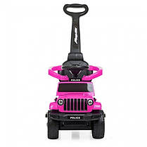 Каталка-толокар Spoko SP-219 2в1 з батьківською ручкою рожевий, фото 2