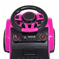 Каталка-толокар Spoko SP-219 2в1 з батьківською ручкою рожевий, фото 4