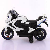 Дитячий електромотоцикл SPOKO SP-1600 білий, фото 3