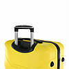 Набір валіз Bonro 2019 - 3 шт (S+M+L) жовті пластикові на колесах з кодовим замком і висувною ручкою, фото 7