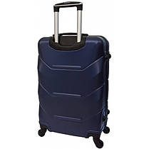 Набір валіз Bonro 2019 - 2 шт (M+L) середня і велика сині дорожні пластикові на колесах з кодовим замком і висувною ручкою, фото 4