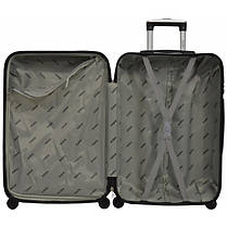 Набір валіз Bonro 2019 - 2 шт (M+L) середня і велика сині дорожні пластикові на колесах з кодовим замком і висувною ручкою, фото 5