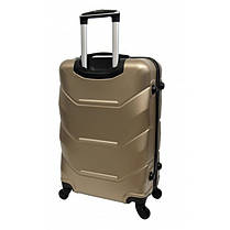 Набір валіз Bonro 2019 - 3 шт (S+M+L) шампань пластикові на колесах з кодовим замком і висувною ручкою, фото 5