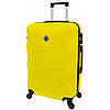 Набір валіз Bonro 2019 - 3 шт (S+M+L) жовті пластикові на колесах з кодовим замком і висувною ручкою, фото 6