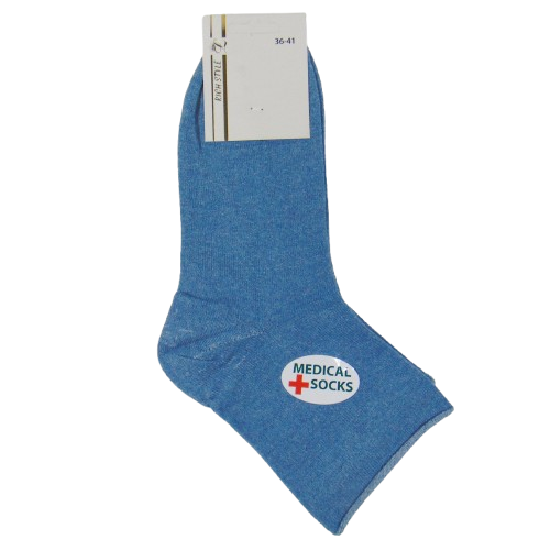 Шкарпетки без гумки 36-41 блакитні Rich Style, фото 1