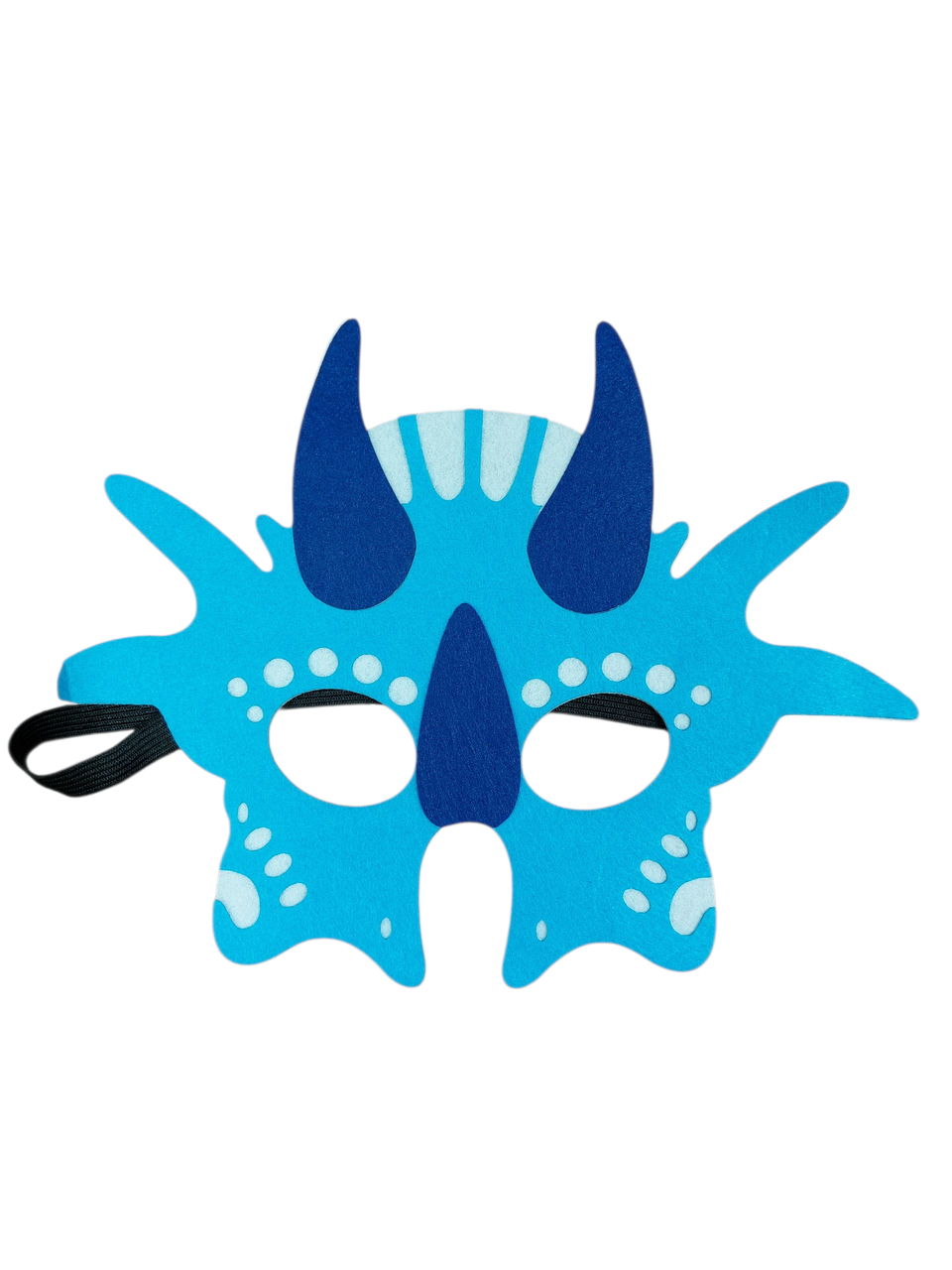 Дитяча фетрова маска динозавра для свята one size блакитний, фото 1
