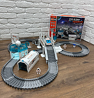 Дитячий трек із підсвіткою Космічний автотрек Гоночний трек іграшка Дитяча траса для машинок