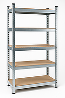 Стелаж 180x90x50 SpaceMax металевий оцинкований -5 полиці МДФ