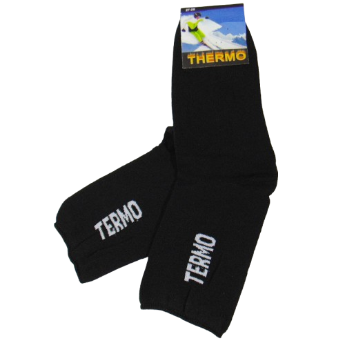 Чоловічі шкарпетки без гумки термо з махро р.27-29 чорні Твій Стиль, фото 1