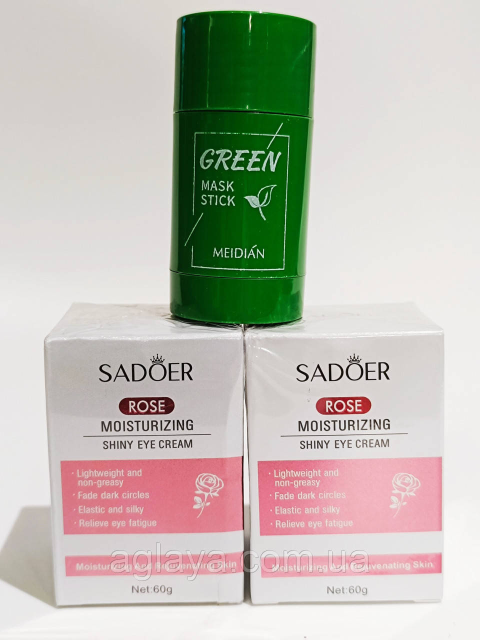 Акція! Крем для шкіри біля очей із трояндою 2 шт. + подарунок Green mask stik, фото 1