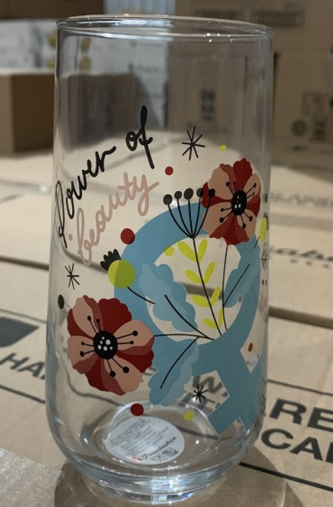 Склянка висока "Алегра" скляна Pasabahce 470 мл деколь квіти 420015/sl-дек, фото 1