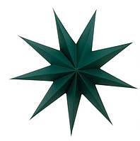 Об`ємна зірка з картону дев`ятикутна 30 см зелений