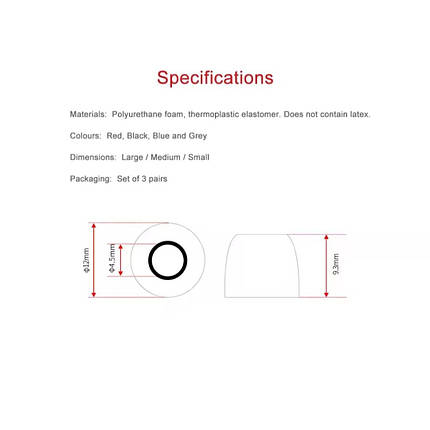 Амбушюри TRN для вакуумних навушників комплект 3 пари, фото 2