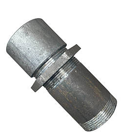 Згін у зборі 2" (DN50) з муфтою й контргайкою, сталевий (2 мм)