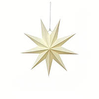 Зірка з картону дев`ятикутна 30 см кремовий