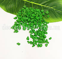 Каменці для декору фарбовані 0,3-1,5см, (упаковка 500г) . Зелені
