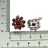 Сережки. Натуральний гранат. Срібло 925., фото 3