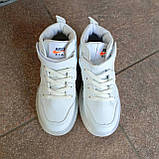 Кросівки дитячі THE BEST високі на липучці з LED підсвічуванням, колір білий, фото 3