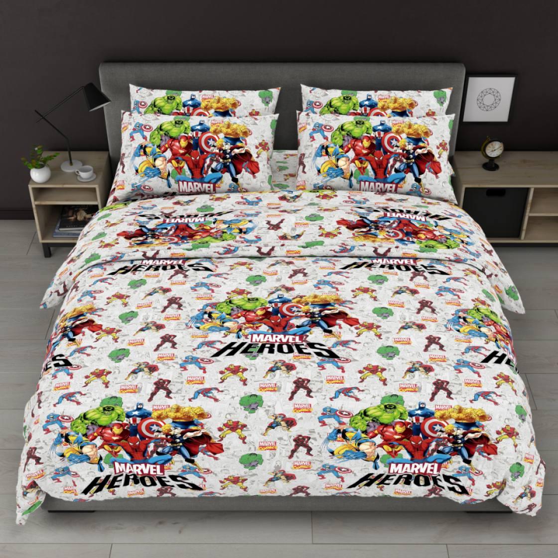 Наволочка на блискавці 70х70 (Бязь) | Від виробника "Королева Ночі" | Месники на сірому, фото 1