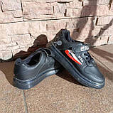 Кросівки дитячі на липучці з LED підсвічуванням, колір чорний, фото 5