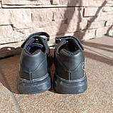 Кросівки дитячі на липучці з LED підсвічуванням, колір чорний, фото 4