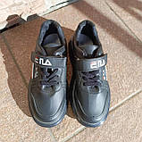 Кросівки дитячі на липучці з LED підсвічуванням, колір чорний, фото 6