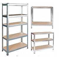 Стелаж металевий 5 секцій 25 полиць Siker
