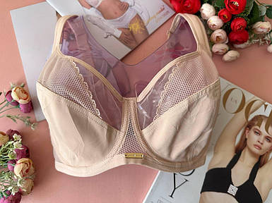 Бюстгальтер Lanny Mode для великих грудей (G, I) — без поролону, на кісточках бежевий