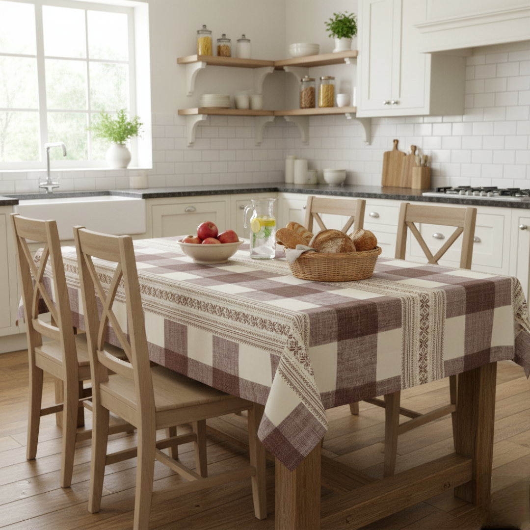 Столова клейонка силіконова без основи 137 см — на відріз, етнічний узор, фото 1